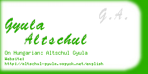 gyula altschul business card